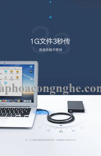 Ugreen 10369 0.5M màu Đen Cáp 2 đầu USB 3.0 dương cao cấp US128 30010369